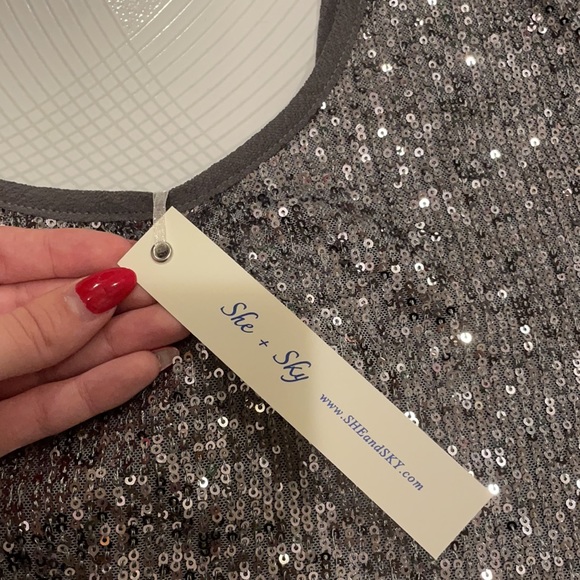 Sadie Sequinned Short Sleeve Top | Local Boutique - Allo Clothing Co - Picture 7 of 7